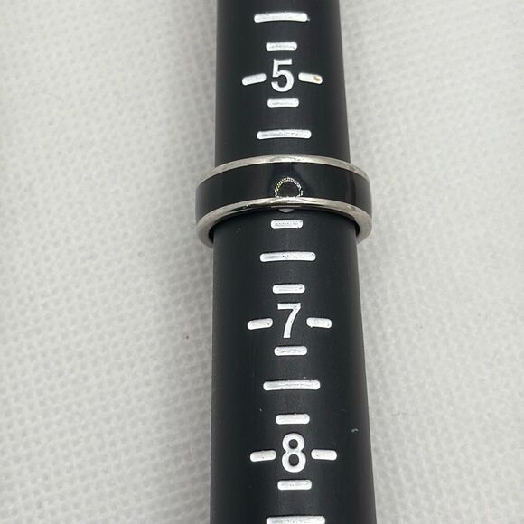 Brand New!! Size 6 Titanium steel couple ring with black inlay - Picture 4 of 4
